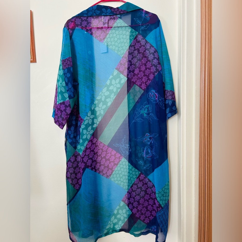 ❌SOLD❌671- La Cera printed vintage coverup/Kimono - Picture 6 of 6